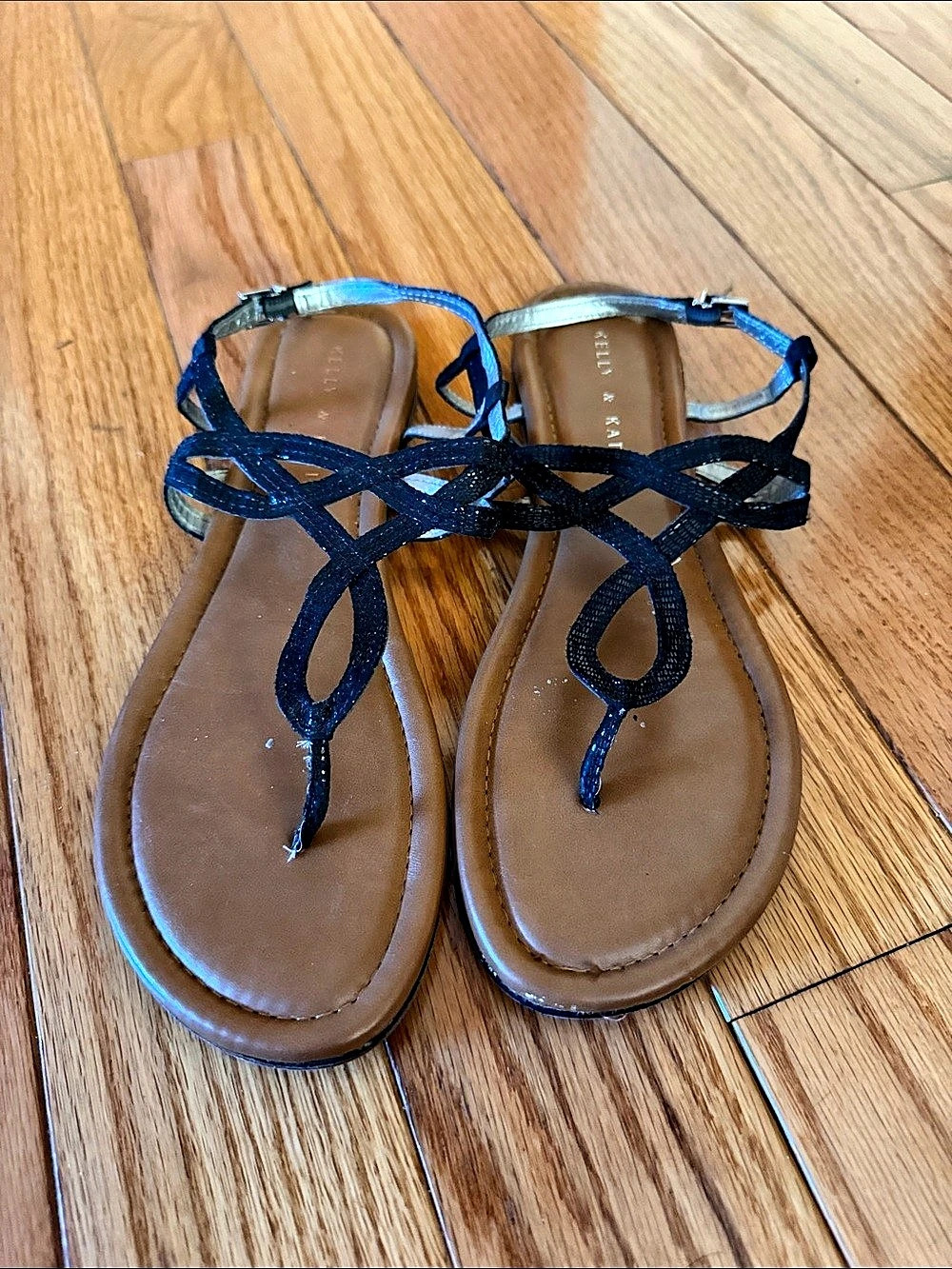 Kelly & Katie Strappy Sandals in Black & Brown